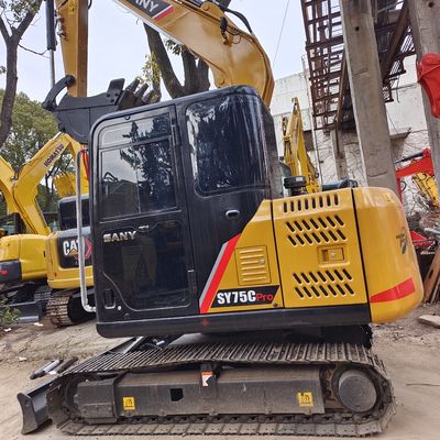 Sany SY75C SY60C Crawler Bagger mit 0,65 Eimer Kapazität und ISUZU AU-4LE2X Motor