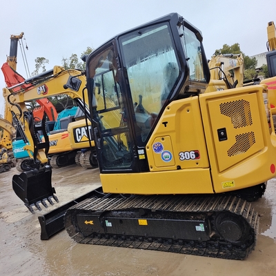 CAT 306 Gebrauchtes Minibagger mit 6 Tonnen Erdbewegungsmaschine mit ORIGINAL-Hydraulikventil